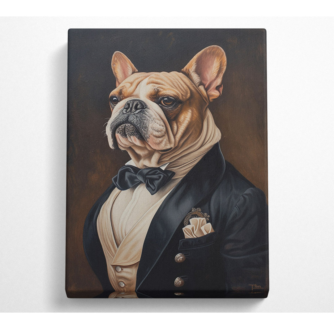 Bulldog Smart - Kunstdrucke auf Leinwand ohne Rahmen