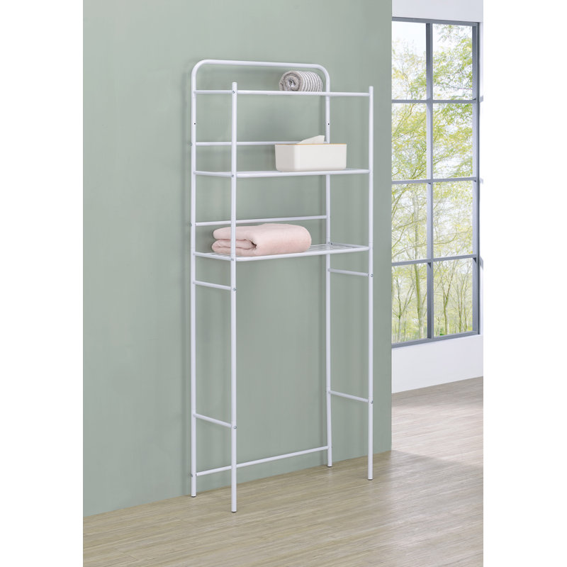 Metal Freestanding Over The Toilet Storage, White