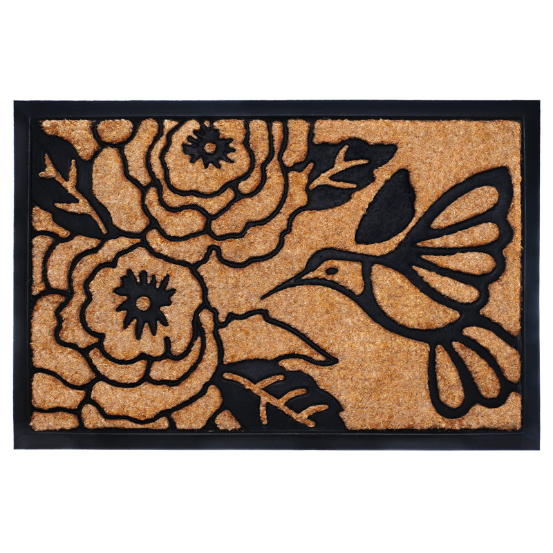 Hippocrates Non-Slip Floral Indoor / Outdoor Doormat