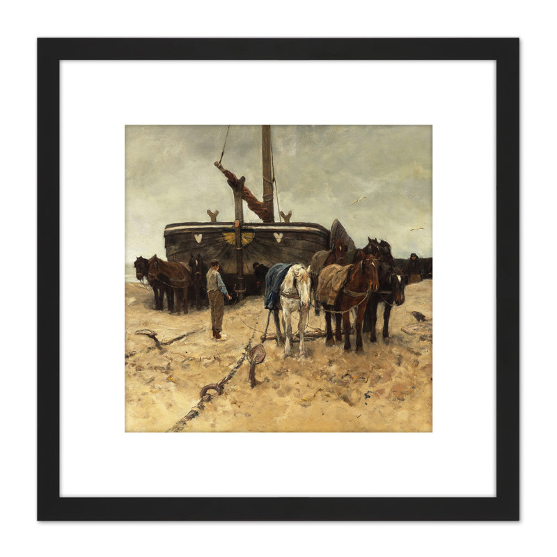Fishing Boat On The Beach by Anton Mauve - Single Picture Frame Painting