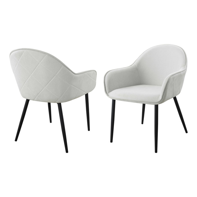 Fauteuil rembourré gris et noir Keldan