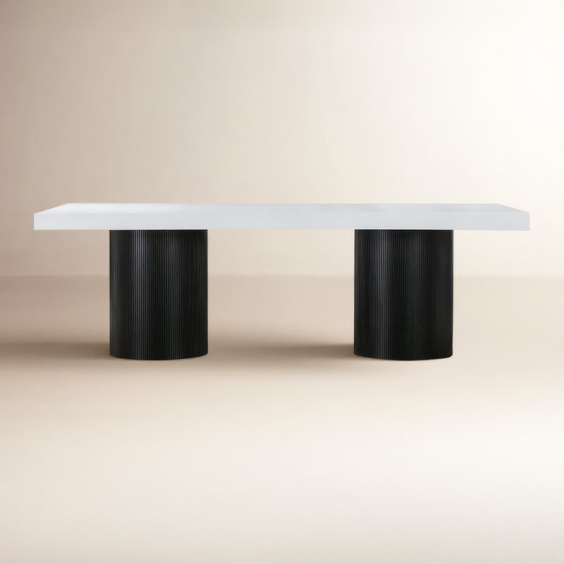 Tov Furniture Nova White Lacquer Dining Table
