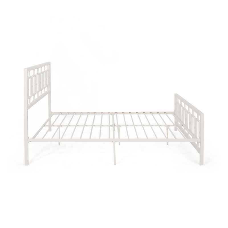 Structure de lit très grand en métal avec une fabrication en fer robuste et un design minimaliste, éliminant le besoin d'un sommier tapissier