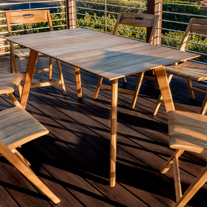 Outdoor 7 - Piece Teak Dining Set