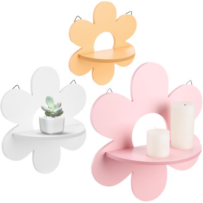3 tablettes flottantes en bois Boho Plant