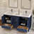Rooh 60'' Double Bathroom Vanity with White Quartz Top-92871995