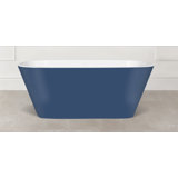 Painted Vetralla 58-3/4" X 29-2/8" Freestanding Soaking Bathtub In Volcanic Limestone With No Overflow Hole