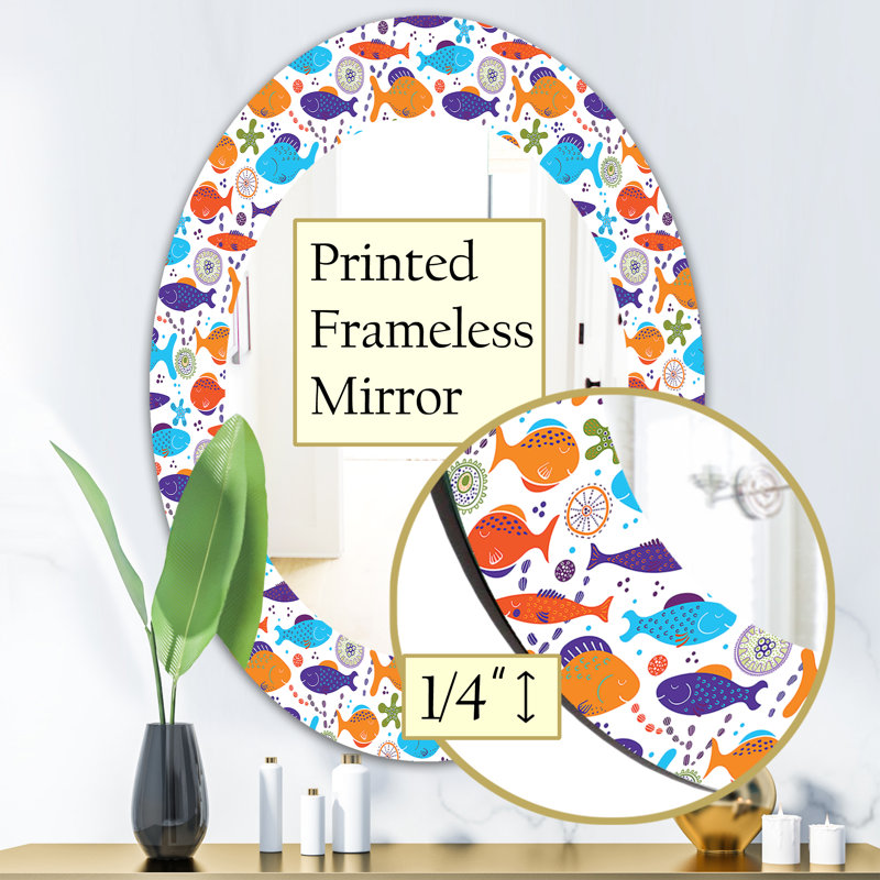 Poisson - miroir mural Sea & Shore, H 31,5 po x l 23,7 po