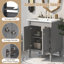 Meuble-lavabo 24 po avec lavabo supérieur, armoire de rangement moderne à 2 niveaux, grandes tablettes de rangement-1330007677-1330007664