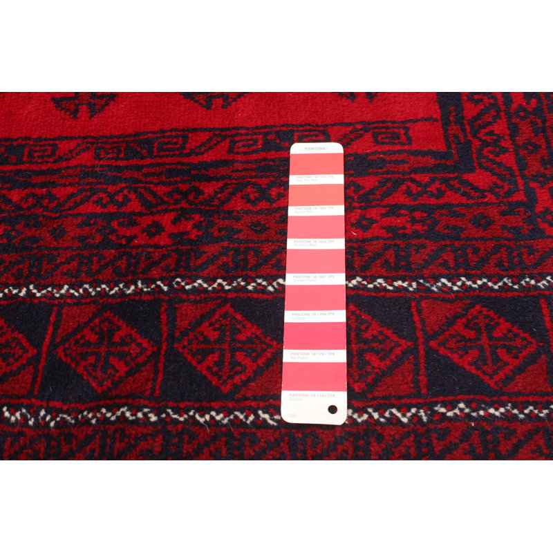 Tapis décoratif en laine de conception unique noué à la main des années 1990 de 6 pi 6 po x 9 pi 6 po