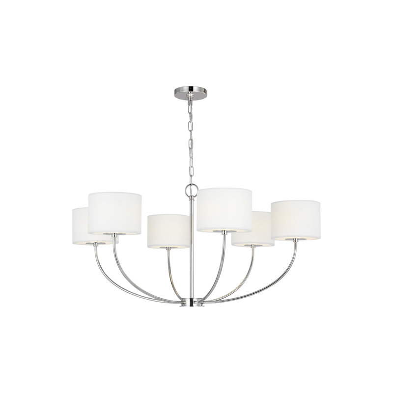 Tanyel 6-Light Chandelier, Polished Nickel