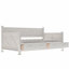 Structure de lit de jour simple en bois de style campagnard avec tiroirs de rangement sous le lit - Blanc-581584872