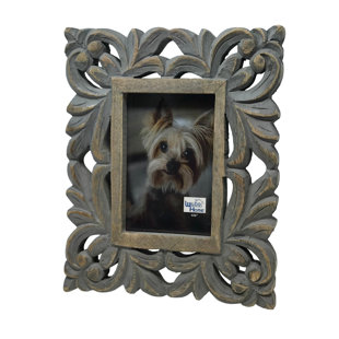 Brown Wood Embossed Picture Frame