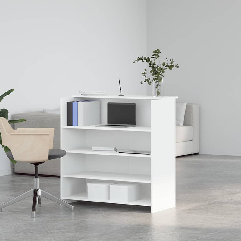 Azha Standing Desk, White