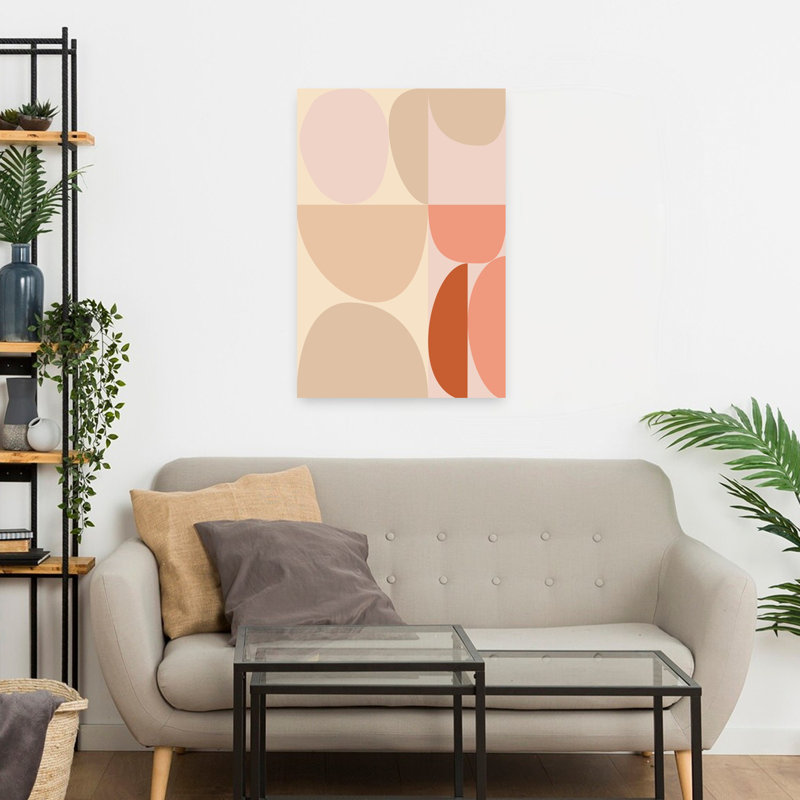 Art contemporain abstrait géométrique, H 24 po x l 16 po