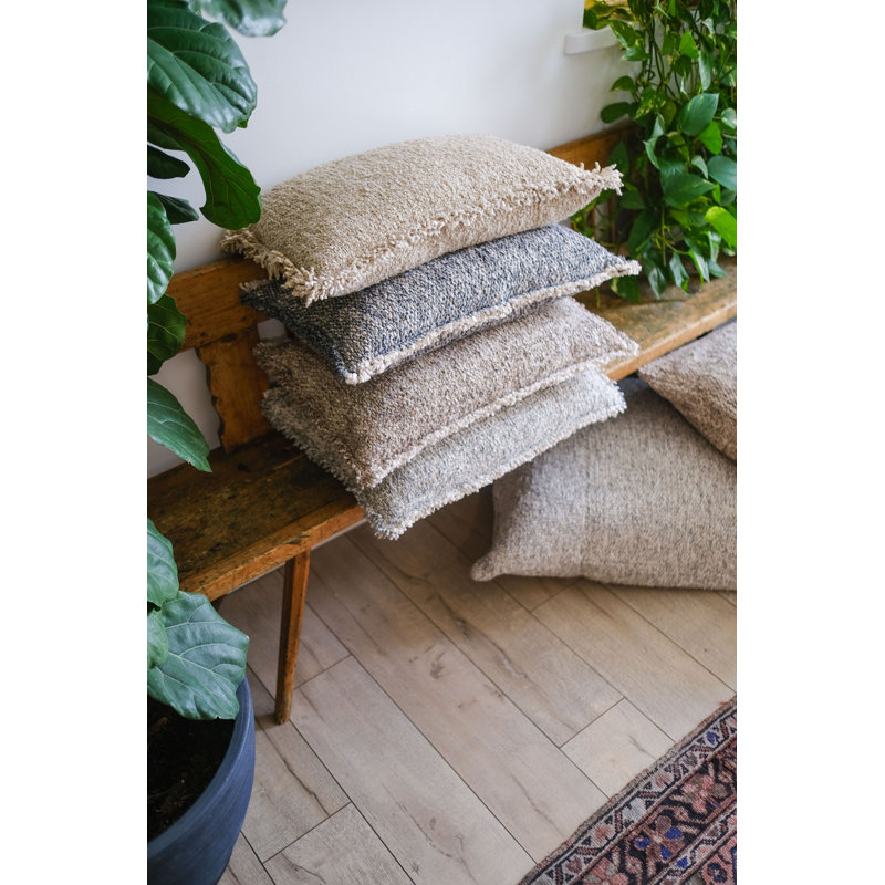 Brentwood Square Pillow Cover & Insert, 14" H x 24" W, Natural