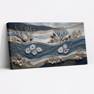 Ocean Waves Canvas Wall Art Oil Painting Print Set Of 1