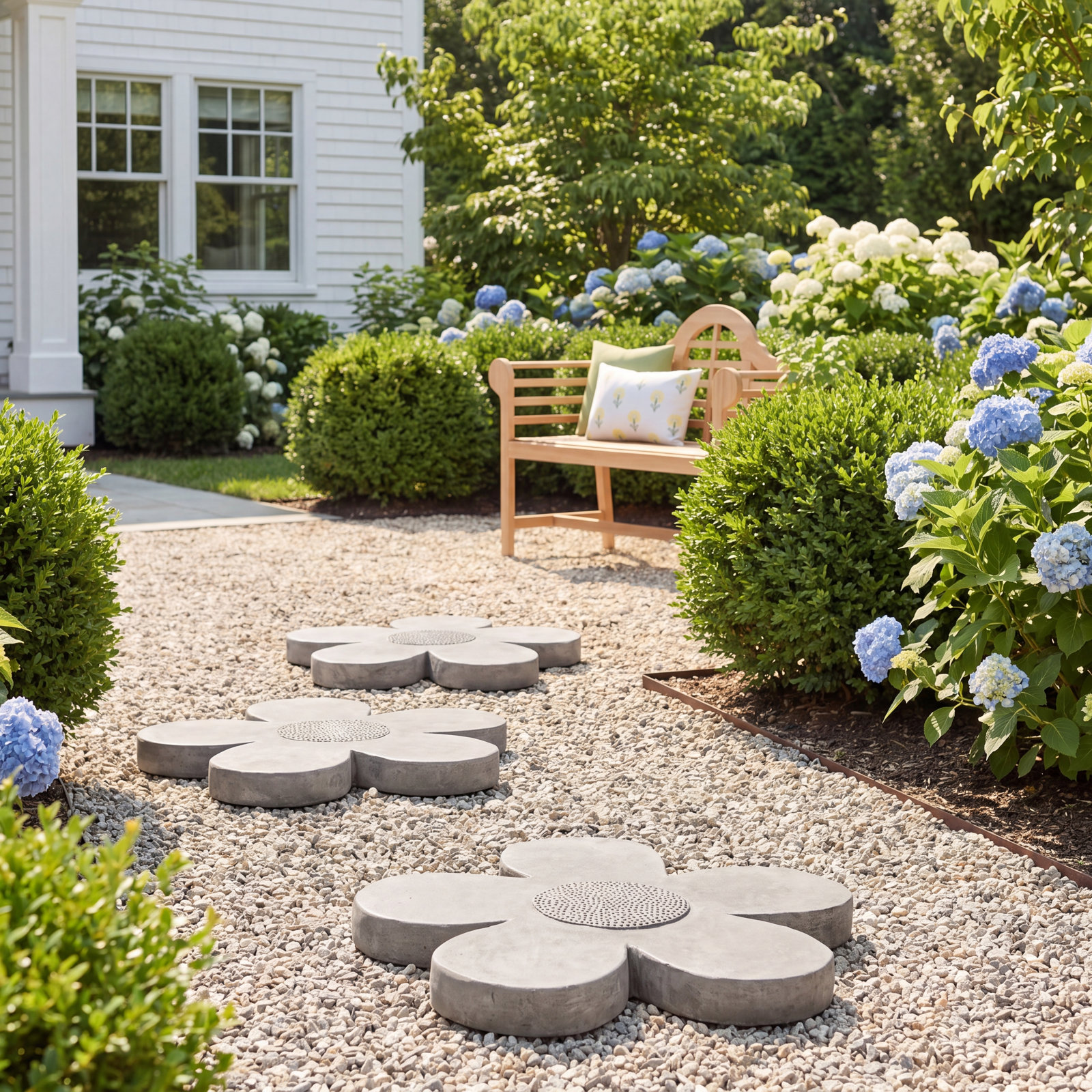 Flower Power Stepping Stone, Natural