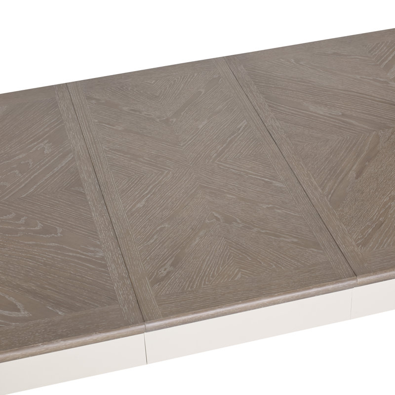 Snider Dining Set, 77cm H x 140cm W x 90cm D, Grey, Soft Grey/Grey Washed Oak