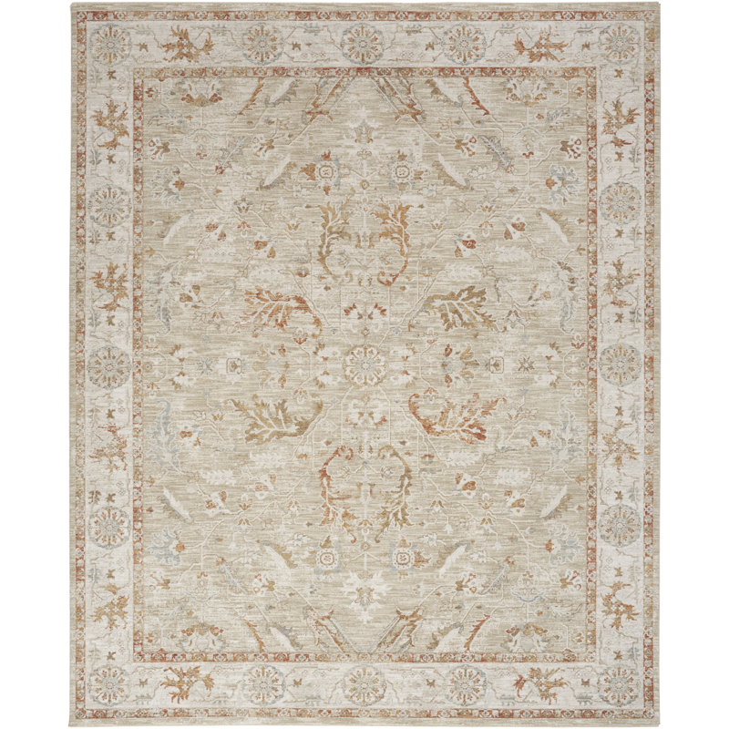 Castanon Oriental Gray Area Rug, Rectangle 9'3" x 12'7"