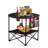 Folding Camping Table with 4 Mesh Cup Holders, Side Storage Bag, Collapsible Canvas & Carry Bag