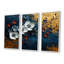 «White and Blue Poppies Venetian Vibrance I», ensemble d'art mural coquelicots-107184001-107184008