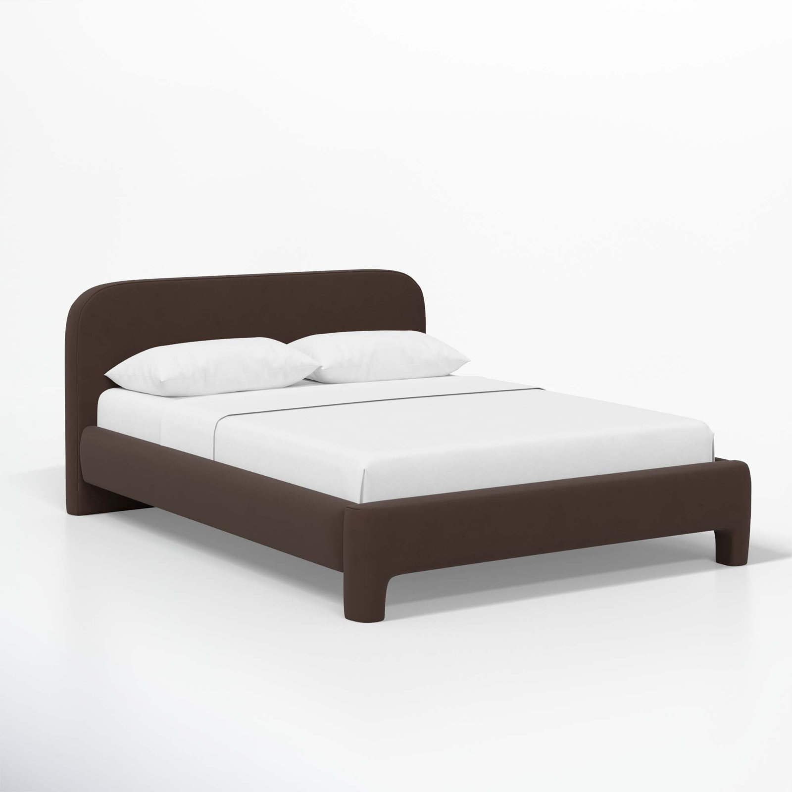 Illy Cotton Upholstered Bed, Classic Chocolate Velvet, California King