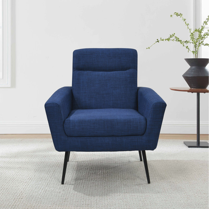 Fauteuil large 30 po Wellesley, Lin bleu foncé