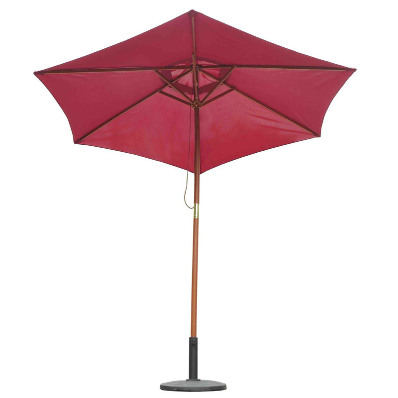 Aaliyah-Marie 250cm Market Parasol, Wine Red