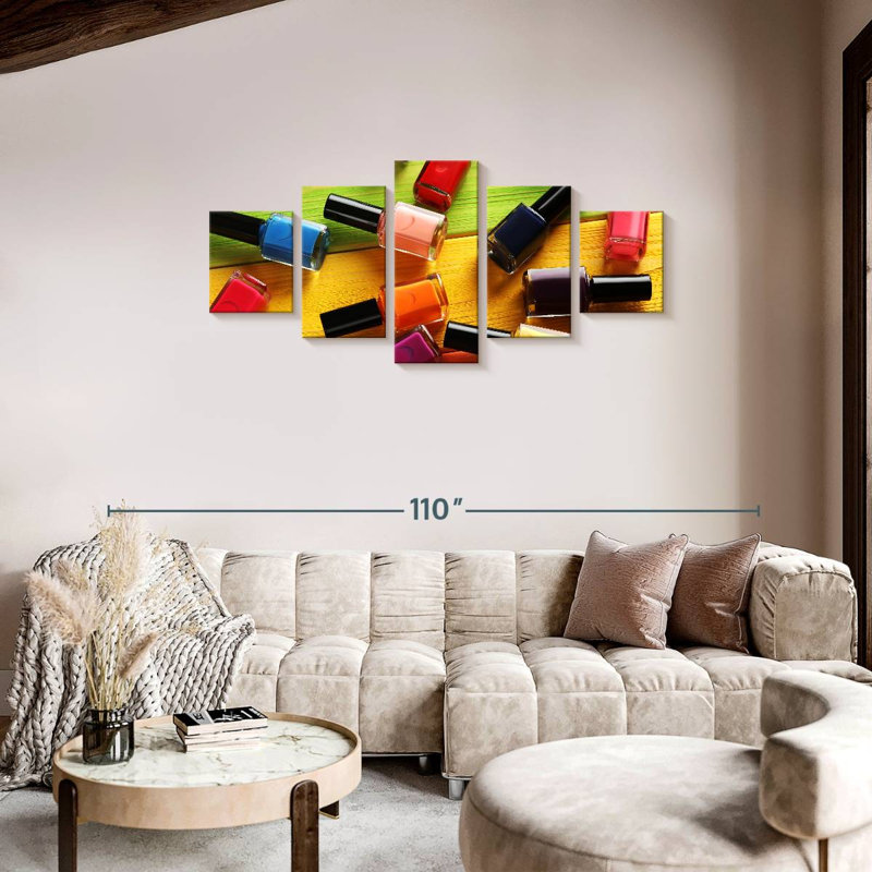 Nail Polish Collection, 34" H x 74" W