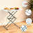 26" Folding TV Tray, Adjustable Height Laptop Table, Indoor Outdoor Portable Plastic Dining Card Table