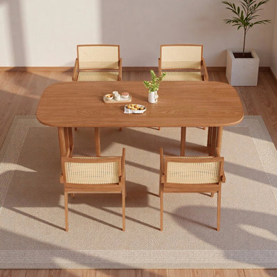 Wicker dining table for home use