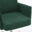 Chaise de bureau verte en velours côtelé avec base dorée - Chaise de bureau pivotante à hauteur réglable