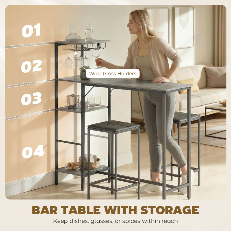 2 - Person Dining Set, Grey