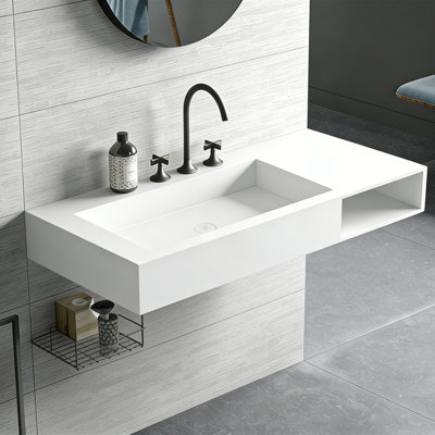 47'' Solid Surface Bathroom Wall-mount Sinks