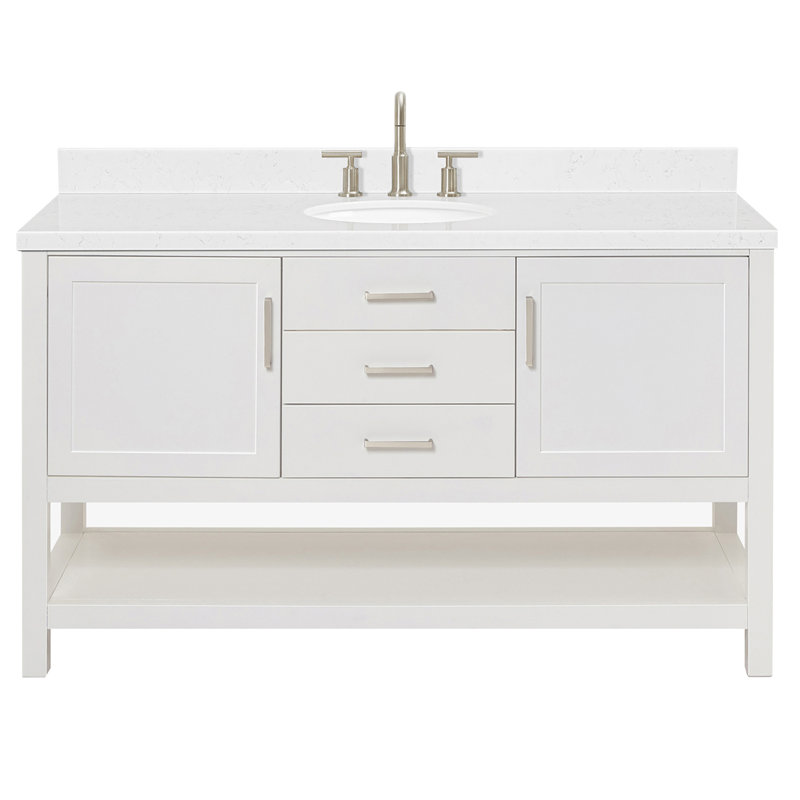 Bayhill 60.25 in. Handmade Single Vanity, White