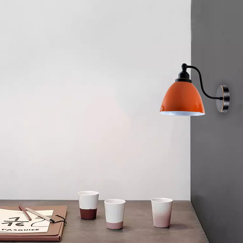 Mcclary Armed Sconce, No, White/Orange