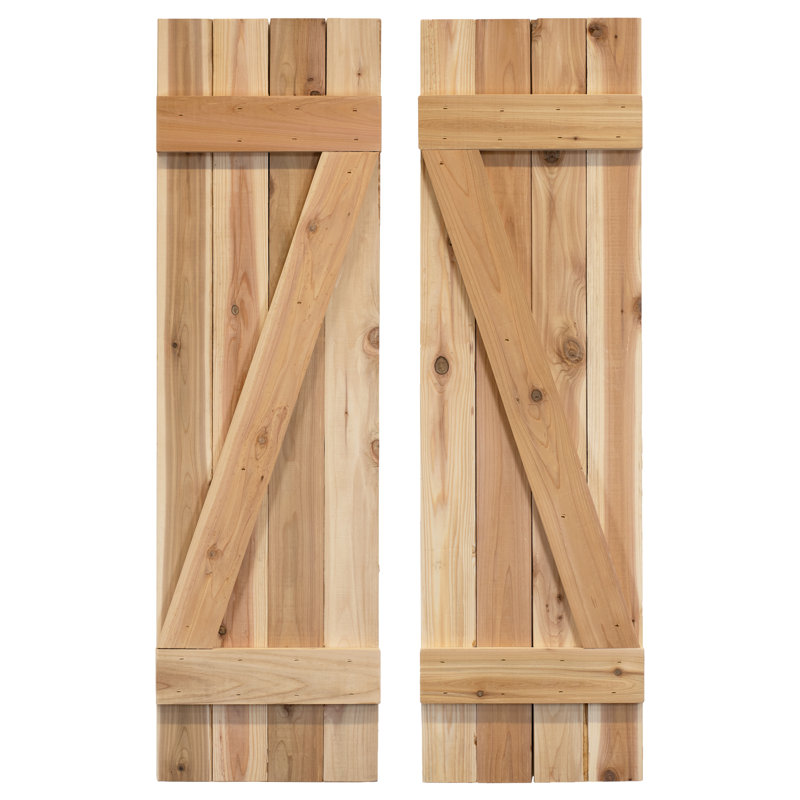 Volets extérieurs pour planche et lattes, Brut, 54