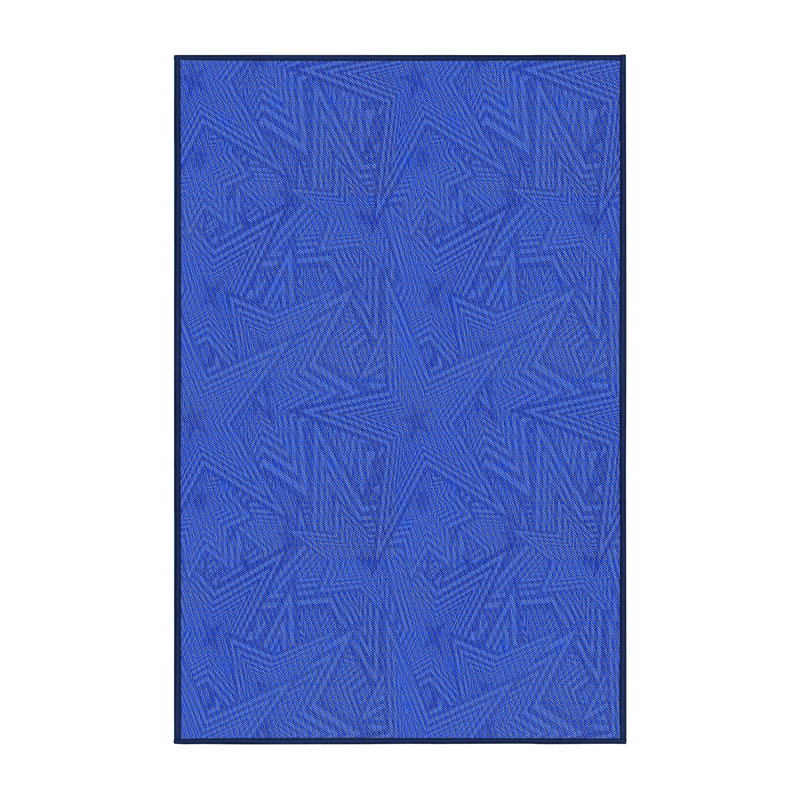Tapis de zone bleue à motifs, Rectangle 8 pi x 10 pi