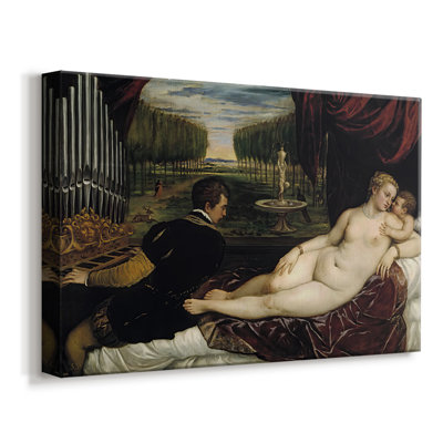 Venus with an Organist and Cupid-Titian-Gallery Wrapped Canvas-c. 1555