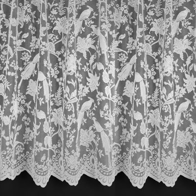 Bessie Lace Semi Sheer Curtain Single Panel