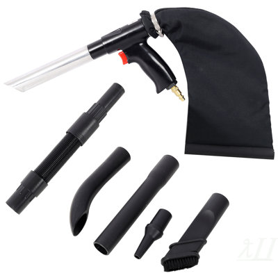 Multi-Function Hand Held Air Vacuum & Blow Gun Kit, Pneumatic Vacuum Blower Tool for Dust Cleaning, Inflation and Workshop Use