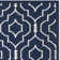 Rodgers Hand Woven Flat Weave Wool/Cotton Geometric Rug in Blue/Ivory