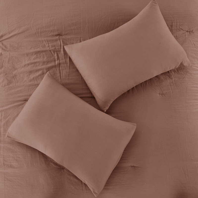 Fils modernes - ensemble d'édredon Beck - microfibre brossée en duvet synthétique - ensemble de couvre-lit toutes saisons élégant - comprend édredon, taies décoratives et coussin décoratif