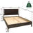Vivian Solid Wood Bed with Headboard, Rustic Black Wood Bed Frame-1544080907