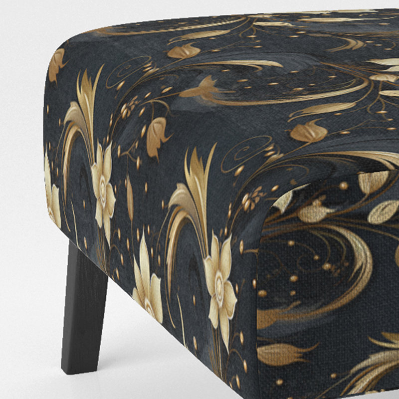 Fauteuil de chambre noir et doré Intrigue Elegance I