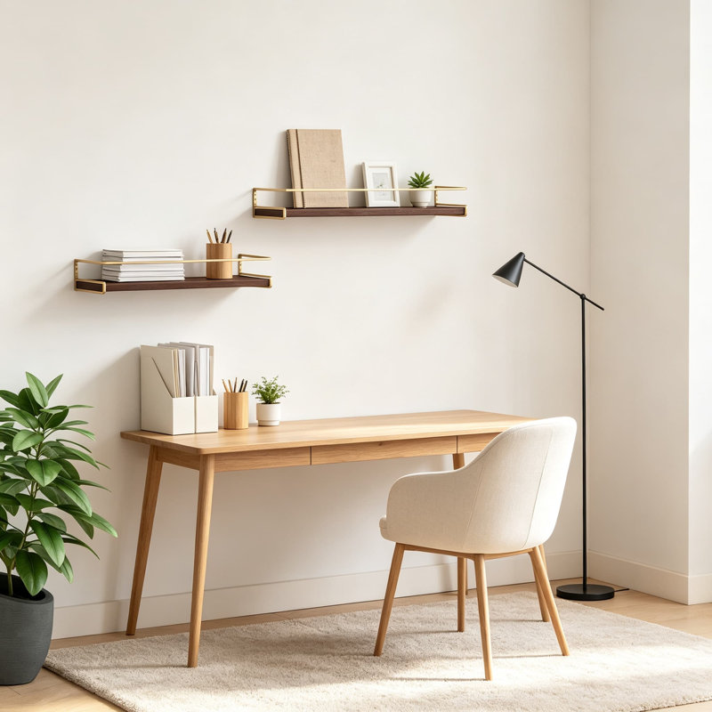 Étagères de salle de bain flottantes murales, tablettes pour accessoires de salle de bain, organisateur de salle de bain moderne avec barre à serviettes pour le rangement de la décoration murale dans de petits espaces, ensemble de deux