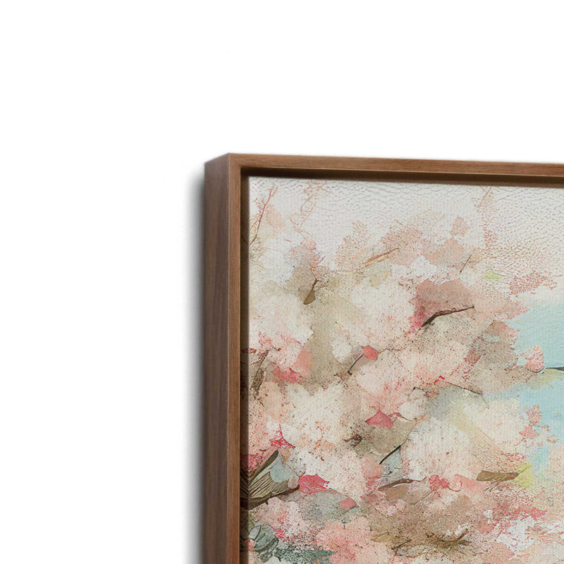 «Spring Barn I» par Nicole DeCamp, reproduction d'art, L 12 po x H 12 po, Brun, Toile avec cadre