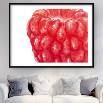 Raspberry - Kitchen Red Framed Matted Print for Home Decor