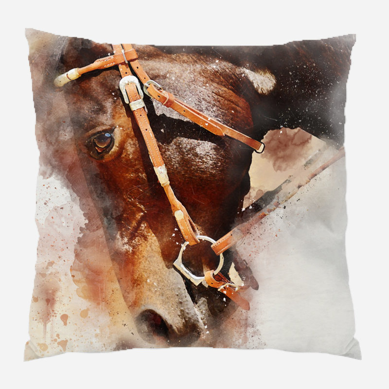 Coussin cheval , Microsuède, Intérieur